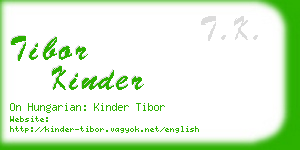 tibor kinder business card